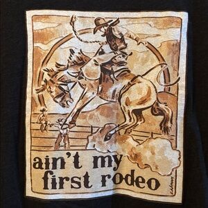 Graphic Rodeo T-Shirt - Black; Size M